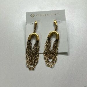 Kendra Scott gold metal earrings